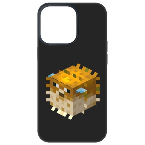 Чехол-накладка Krutoff Soft Case Minecraft-Иглобрюх для Apple iPhone 13 Pro черный чехол накладка krutoff soft case minecraft иглобрюх для iphone 15 plus черный