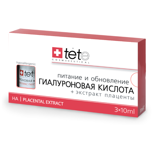 TETe Cosmeceutical Гиалуроновая кислота с эктрактом плаценты 30 ml tete cosmeceutical гиалуроновая кислота улиточный секрет 30 ml