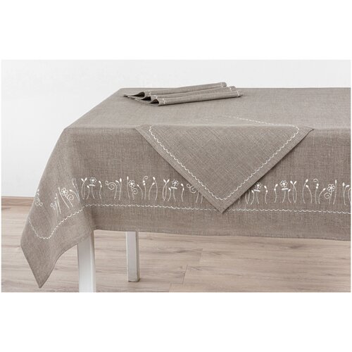Комплект столовый, 143*143, лен - 100