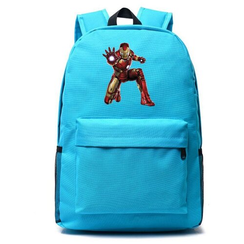 Рюкзак Железный человек (Iron man) голубой №2 рюкзак iron man железный человек белый 2