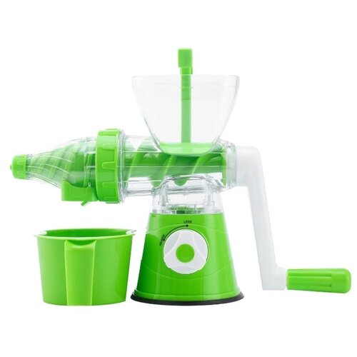 Механическая соковыжималка-пресс для овощей фруктов ягод шнековая салатовая 959₽