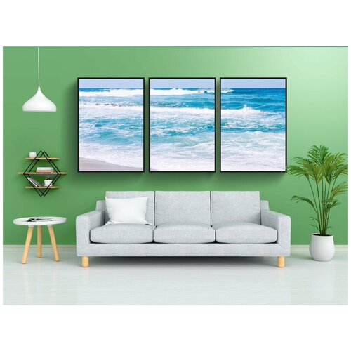 фото Набор модулных постеров для интерьера "каннын, океан, зима" 60x90 см. в тубусе, без рамки lotsprints