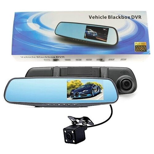 Видеорегистратор зеркало Vehicle Blackbox DVR Full HD 2 камеры черный 260000₽