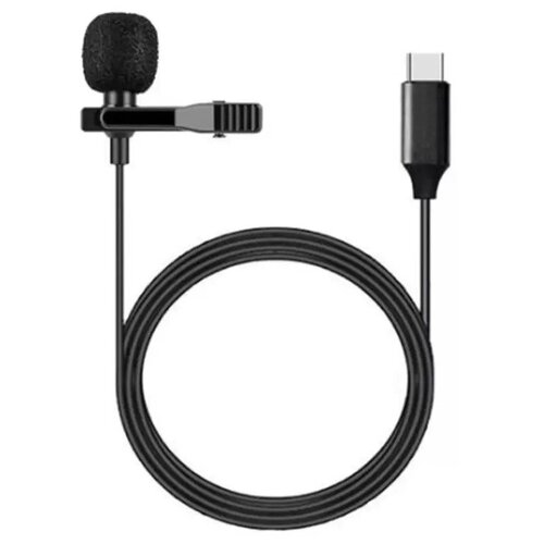 Микрофон петличный с входом Type-C Черный Петличка проводная универсальная Для всех устройств Для Android 34800₽