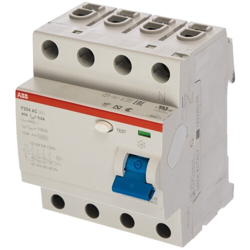 УЗО ABB 300мА тип AC F204, 40 А, 4 полюса