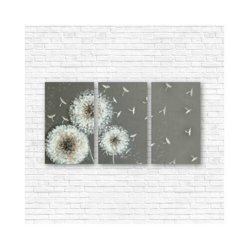 Модульная картина Нарисованные одуванчики