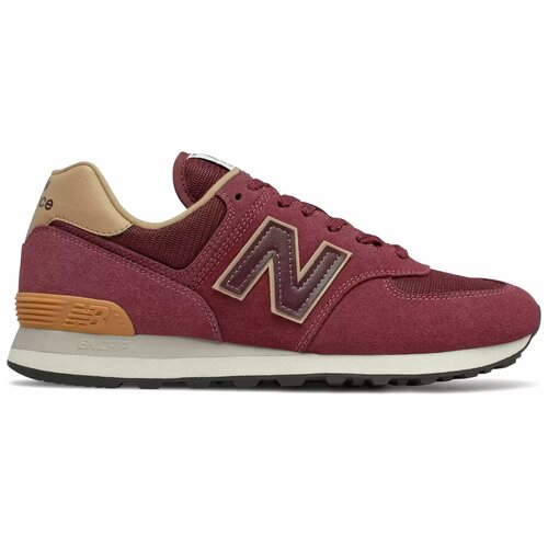 Кроссовки New Balance 574, летние, натуральная замша, размер 45.5 EU, бордовый