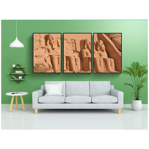 фото Набор модулных постеров для интерьера "египет, асуан, абу-симбел" 60x90 см. в тубусе, без рамки lotsprints