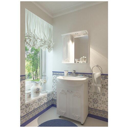 Тумба для ванной / под раковину / мебель для ванной EvaGold Прованс 55 / 30х47.5х80