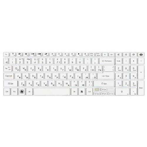 Клавиатура для ноутбука Gateway NV55S NV57H NV75S NV77H TS45 белая 830₽
