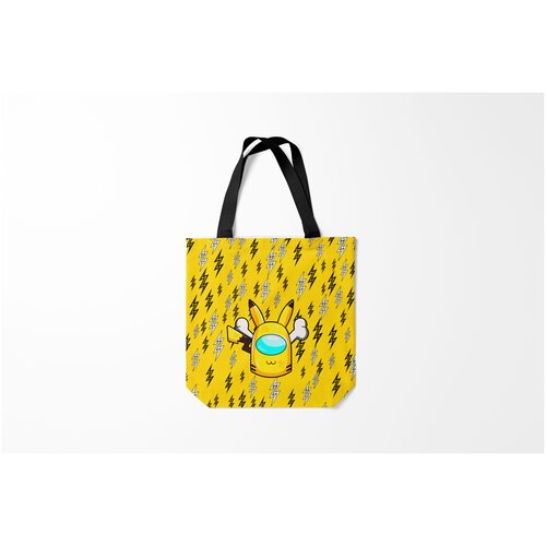 фото Сумка-шоппер / 40х40 см / геймерам / among us pikachu burnettie