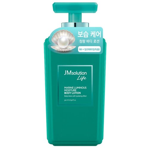 фото Jmsolution увлажняющий лосьон для тела с протеинами жемчуга life marine luminous moisture body lotion, 500 мл