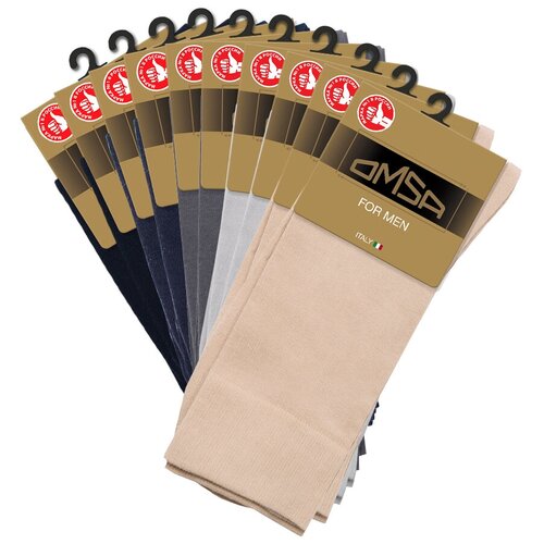 фото Носки omsa, 10 пар, 10 уп., размер 42-44, мультиколор