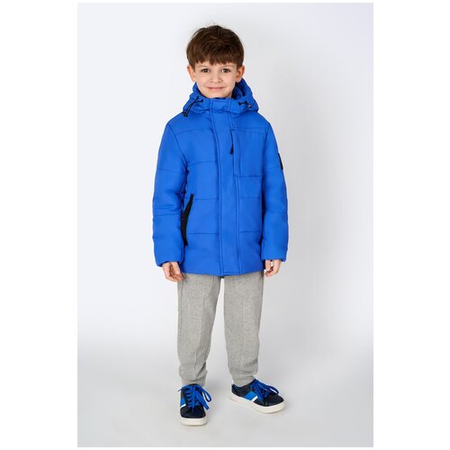 Куртка Baon, демисезон/лето, капюшон, карманы, подкладка, светоотражающие элементы, манжеты, размер 116, синий
