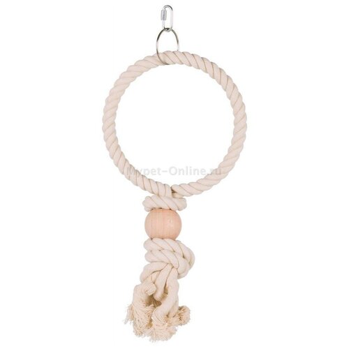 игрушка trixie для птиц кольцо с шаром ф24 см Игрушка для птиц Trixie Rope Ring S, размер 19см.