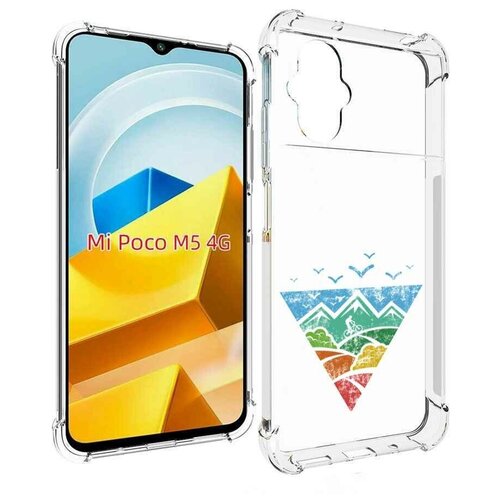 Чехол MyPads Лес земля море чайки для Xiaomi Poco M5 задняя-панель-накладка-бампер