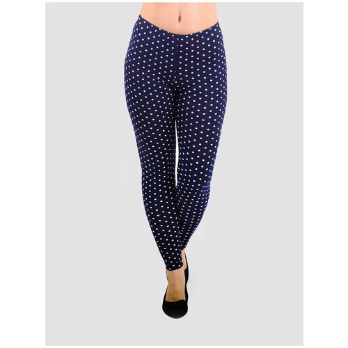 8024-401 Лосины женские (170-106(50); темно-синий/ белый горошек (2086))