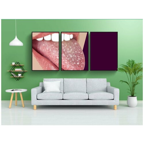 фото Набор модулных постеров для интерьера "стоматологический, белый, место" 60x90 см. в тубусе, без рамки lotsprints