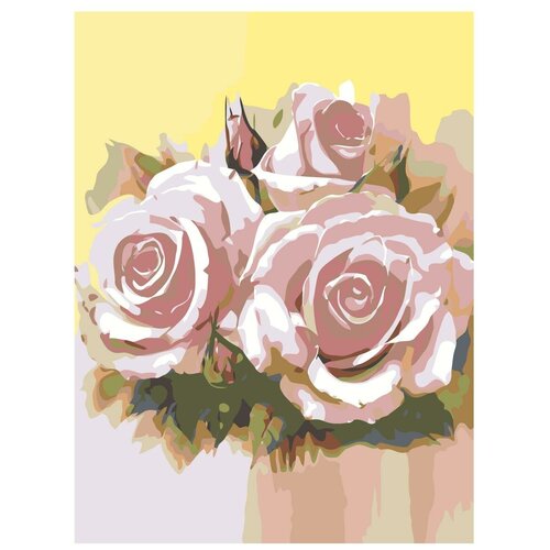 Картина по номерам, Живопись по номерам, 30 x 40, ANNA-080918, букет, розы, цветы, аромат картина по номерам живопись по номерам 40 x 50 f10 цветы розы букет акварель