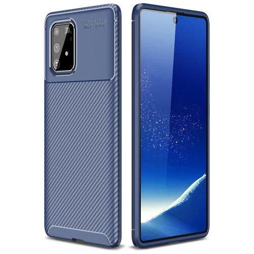 Чехол панель-бампер MyPads для Samsung Galaxy A21s SM-A217F (2020) из прочного силикона с матовой отделкой «под карбон» синяя чехол панель бампер mypads для samsung galaxy a51 sm a515f 2020 из прочного силикона с матовой отделкой под карбон синяя