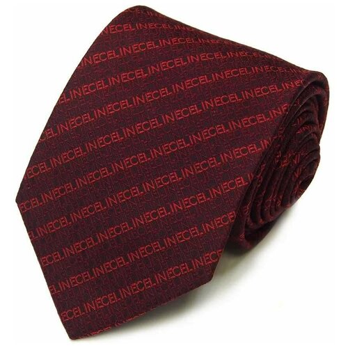 Темный жаккардовый галстук с надписями бренда Celine 823041