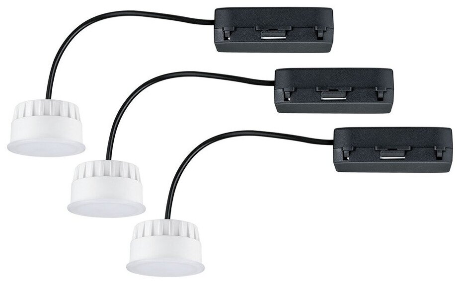 Лампа светодиодная Paulmann Choose LED-Modul Coin D51мм 6.5Вт 630лм 2700К 230В Димм Набор 3шт. 92477
