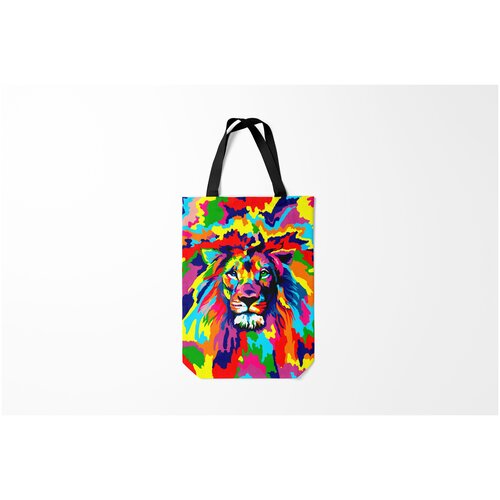 фото Сумка-шоппер / 31х42 см / тренды / хищники лев artistic art burnettie
