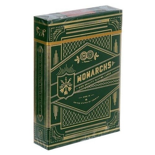 Игральные карты Theory11 Монархи / Monarchs, зеленые
