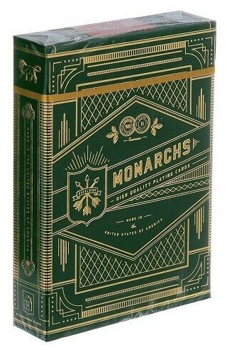 Игральные карты Theory11 Монархи / Monarchs, зеленые