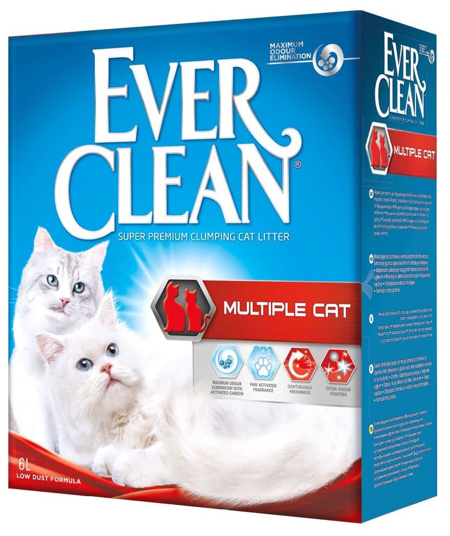 Комкующийся наполнитель Ever Clean Multiple Cat, 6л, 1 шт.