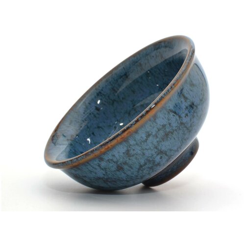 Пиала для чая, керамика и глазурь, синяя пиала 85 мл