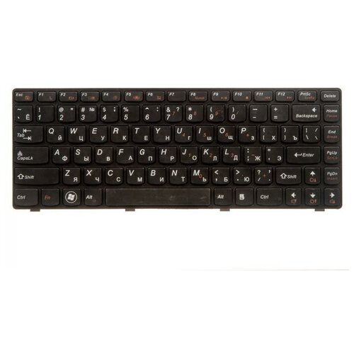 Клавиатура для ноутбука Lenovo B470 G470 V470 Z470 черная рамка черная 108000₽