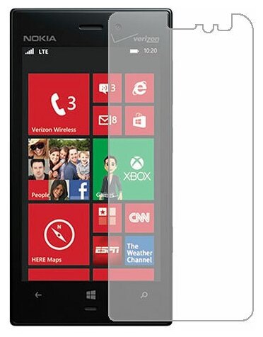 Nokia Lumia 928 защитный экран Гидрогель Прозрачный (Силикон) 1 штука