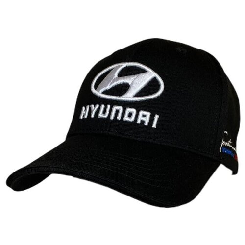 фото Бейсболка бини hyundai бейсболка хендай кепка мужская женская, размер 55-58, черный