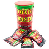 Toxic Waste / Кислые леденцы Toxic Waste Red Sour Candy красная бочка, 42 г