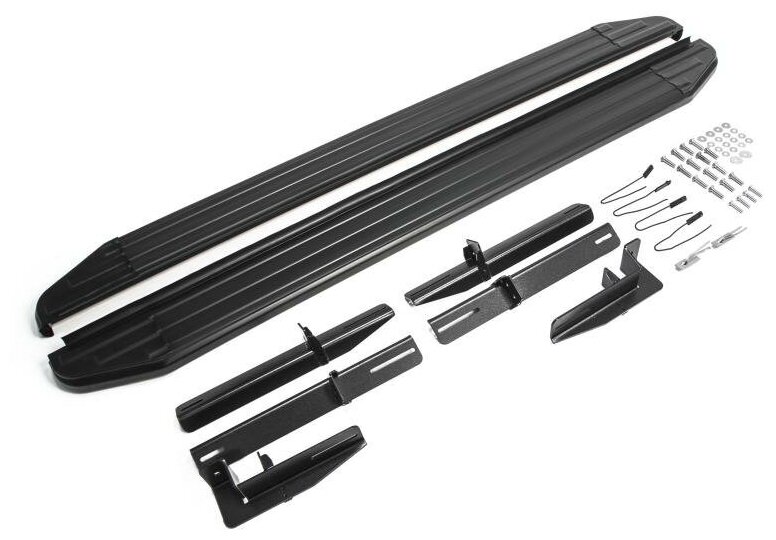 Пороги Rival Black Citroёn C4 AirCross 2012-/Citroёn C-Crosser 2007-2013/Mitsubishi ASX 2010-2013-2015/Mitsubishi Outlander 2007-2010-2012/Mitsubishi Outlander 2012-2014-2015-/Peugeot 4007 2007-2013/P - фото №18