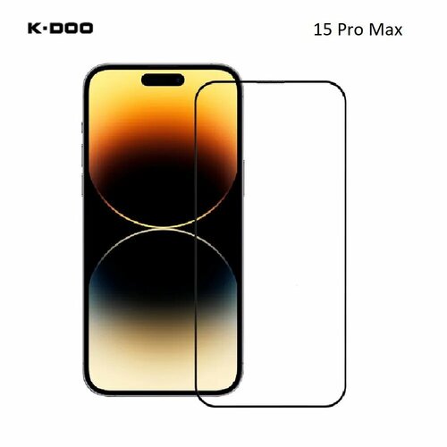Cтекло (3D) -антипыль для 15 Pro Max , KZDOO / K-DOO 3D Glass anti-dust, черный