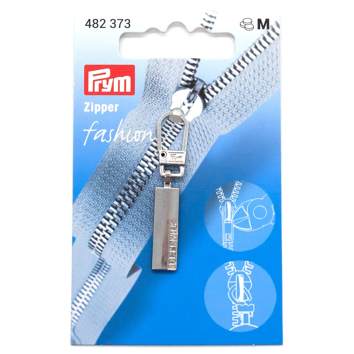 Пуллер для молнии, 43х7 мм 'Классика TIMELESS', металл, серебро, Prym