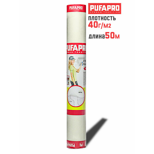 pufapro стеклохолст малярный 40 гр м2 50 м м 9619092 Стеклохолст малярный, PUFAPRO, 40 г/кв. м, 50 кв. м.