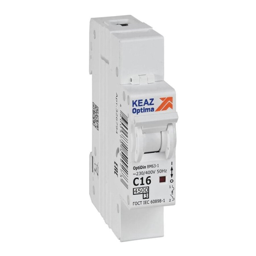 фото Автоматический выключатель КЭАЗ OptiDin BM63 1P 16А C 4,5кА AC