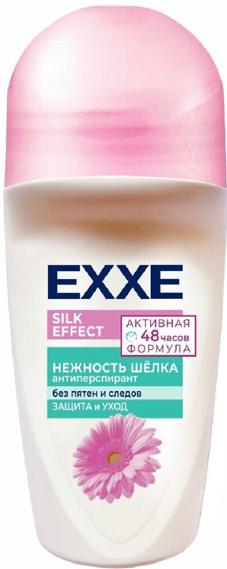 EXXE Дезодорант антиперспирант женский роликовый Нежность шелка Silk Effect 50мл