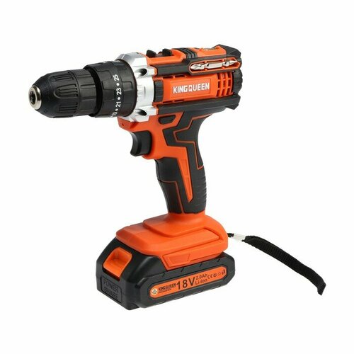 Дрель-шуруповерт KINGQUEEN KQ-101k 18 В 2х2 Ач 25 Нм 2 скорости 450-1500 обмин кейс 10195₽