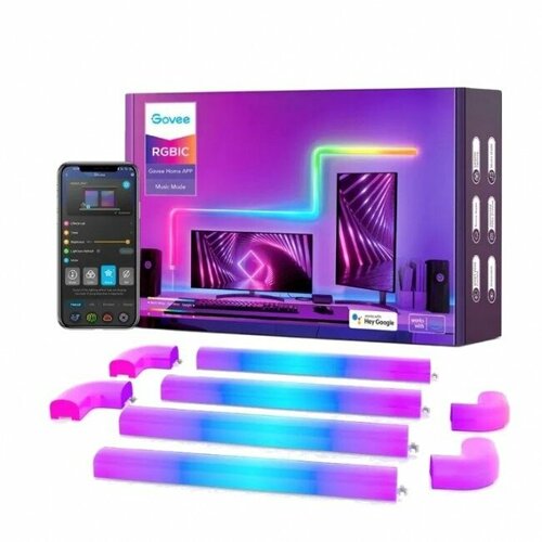 Набор светодиодных панелей Govee H6062 с RGB подсветкой 12 шт Wi-Fi пульт ду 25890₽