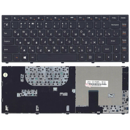 Клавиатура для Lenovo V127920FS1 черная с рамкой