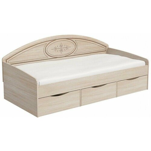 Кровать Неман Василиса СП-001-12 Дуб белёный патина кофе с молоком 36027₽