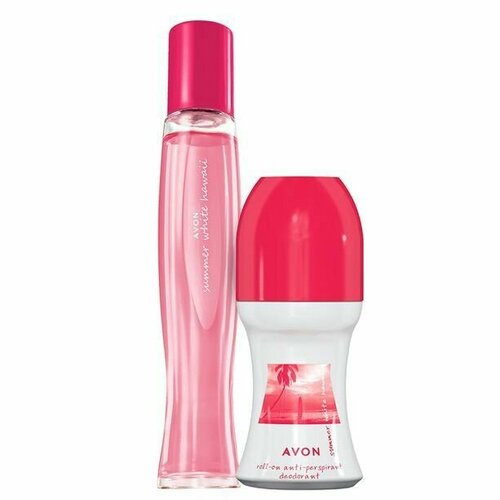 AVON Набор Summer White Hawaii (туалетная вода 50мл+шариковый дезодорант 50мл)