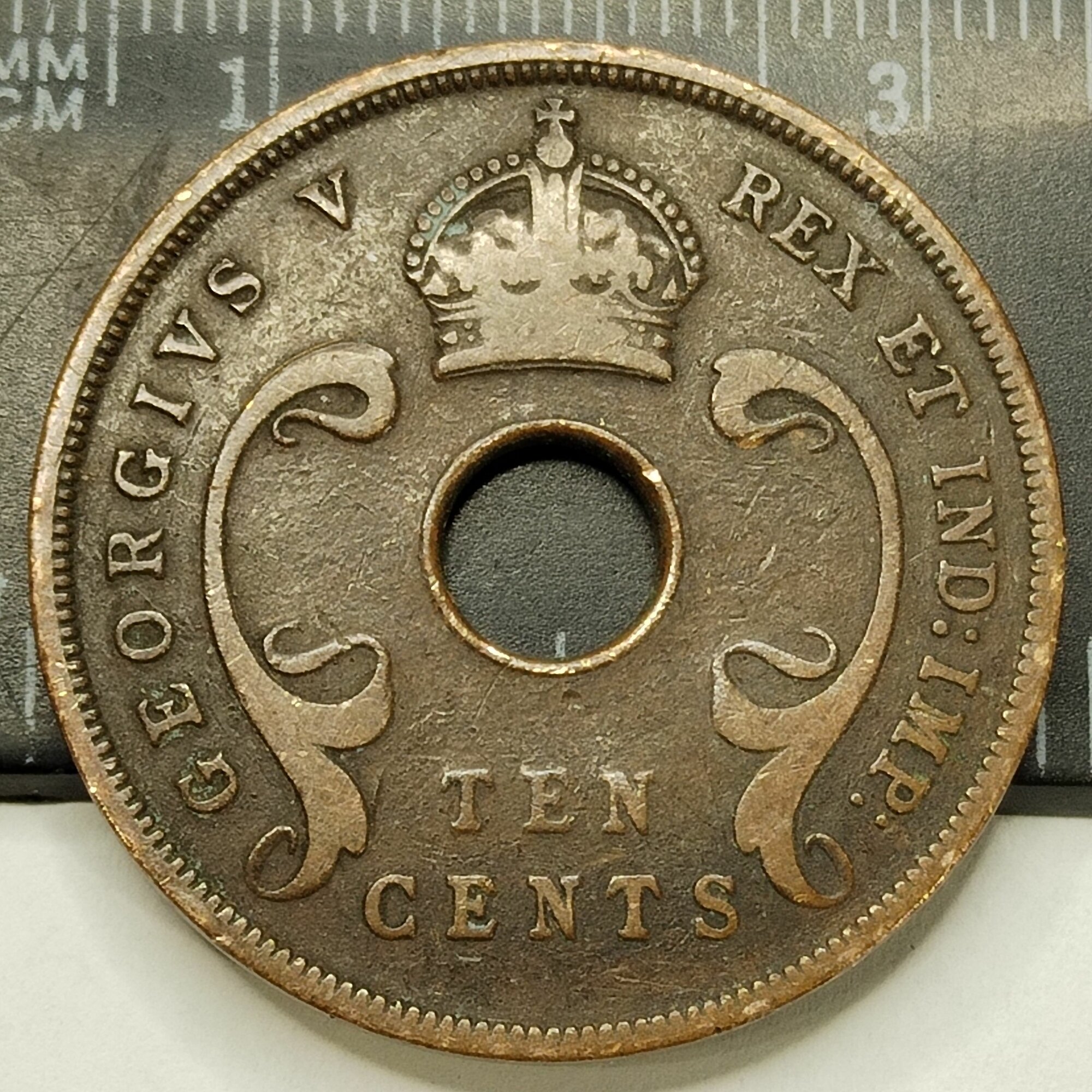 Британская восточная африка 10 центов 1933. XF