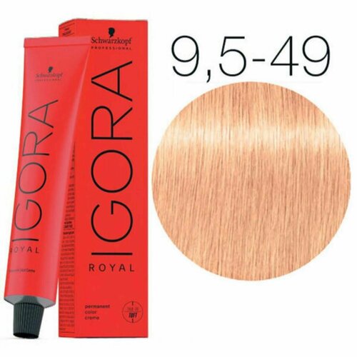 Schwarzkopf Igora Royal - 9,5-49 Светлый блондин пастельный перламутровый Стойкая крем-краска для волос 60 мл