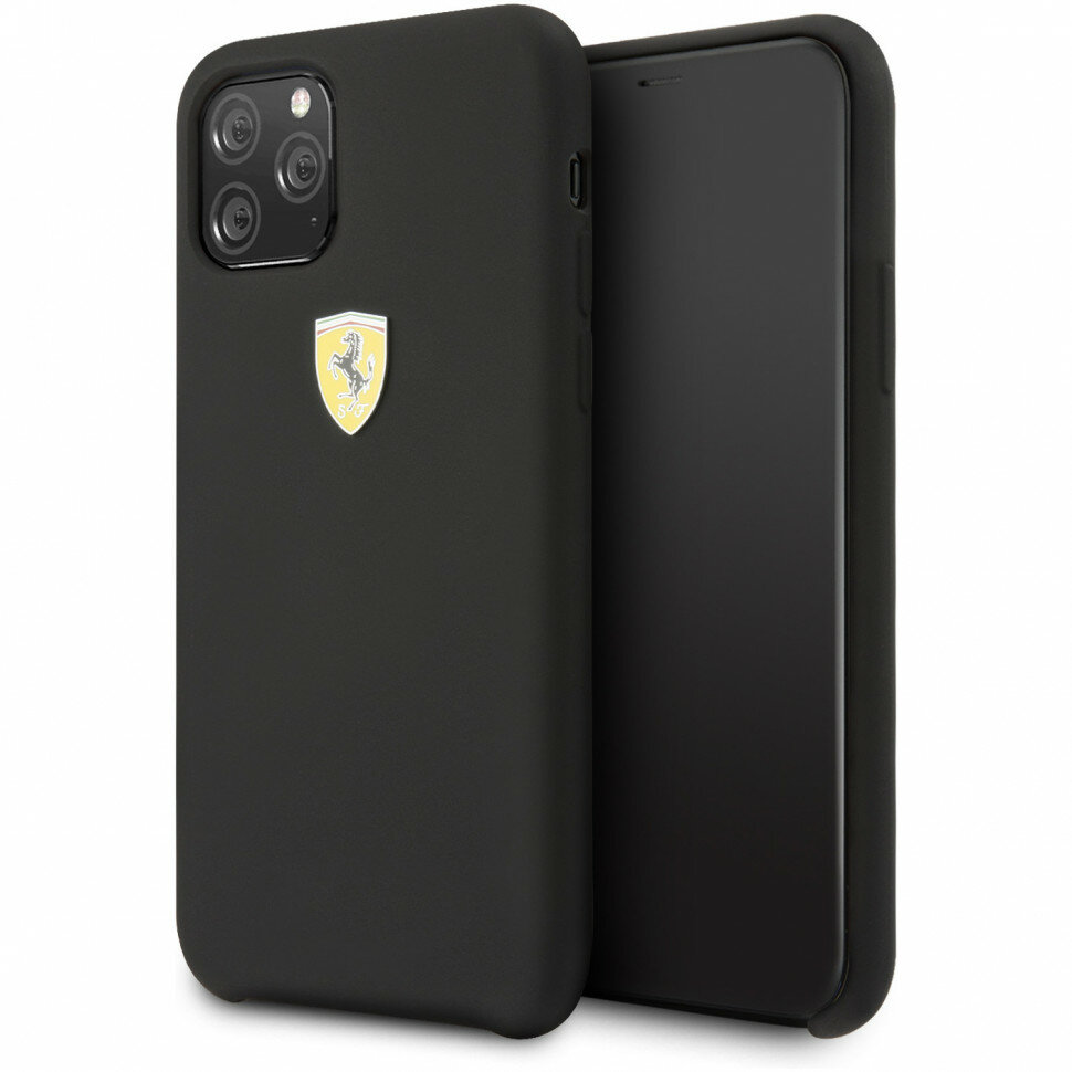 Чехол Ferrari On-Track SF Silicone Case Hard TPU для iPhone 11 Pro, цвет Черный (FESSIHCN58BK)