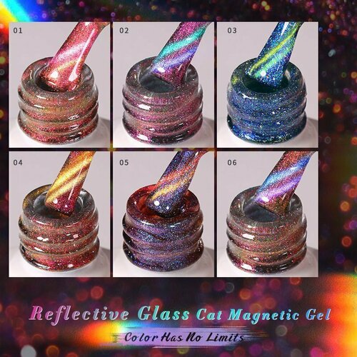 Born Pretty, Гель-лак Colorful reflective cat eye 57332-06, 10 мл